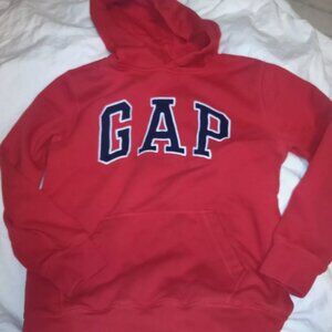 GAP Hoodie Pullover Red Logo Fleece Lined Boys Size L